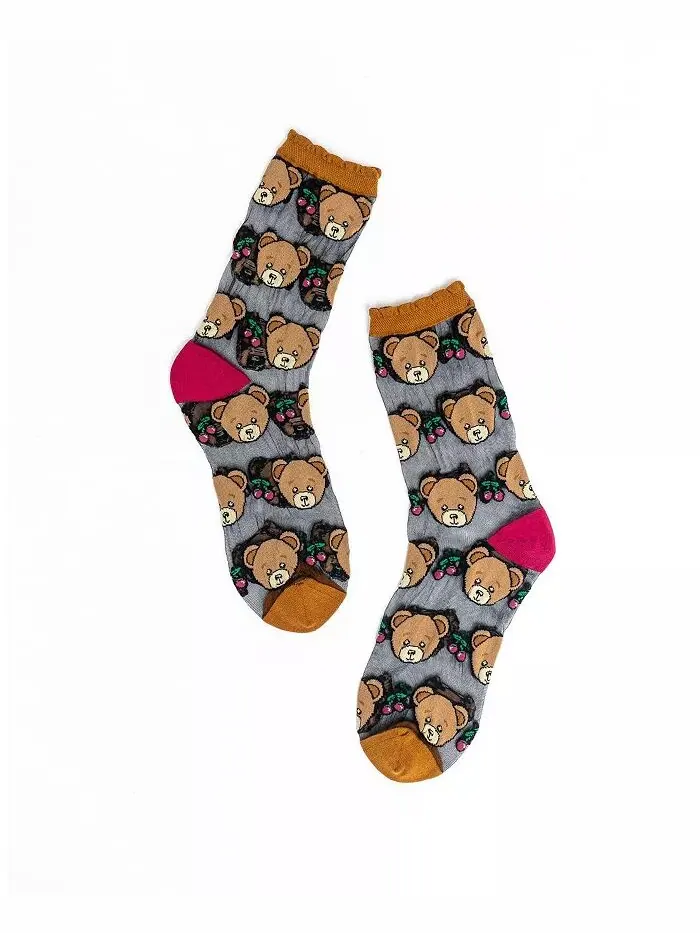 Женские прозрачные носки с оборками Teddy Bear Sock Candy — изображение 1 из 4
