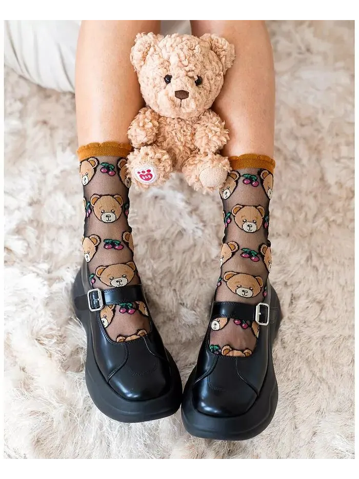 Женские прозрачные носки с оборками Teddy Bear Sock Candy — изображение 2 из 4