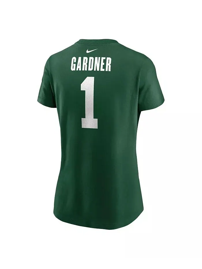 Женская футболка Ahmad Sauce Gardner Legacy Green New York Jets с именем и номером Nike — изображение 2 из 3