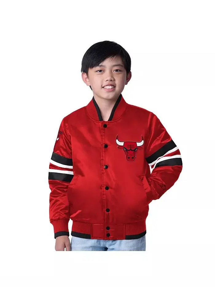 Куртка на кнопках Red Chicago Bulls Scout Varsity для больших мальчиков и девочек Starter