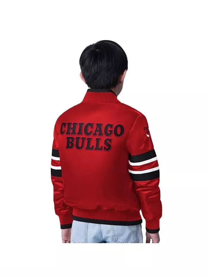 Куртка на кнопках Red Chicago Bulls Scout Varsity для больших мальчиков и девочек Starter — изображение 2 из 2