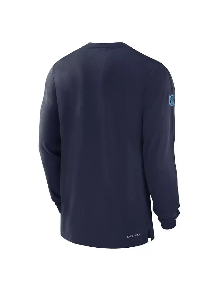 Мужская синяя футболка с длинным рукавом Tennessee Titans Sideline Player Performance Nike — изображение 2 из 3