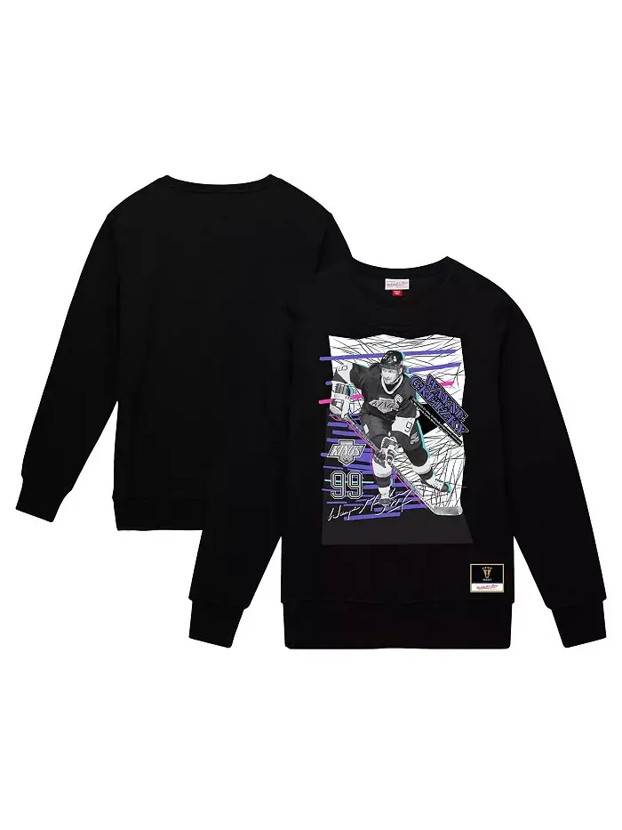 Мужской черный свитшот с подкладкой Los Angeles Kings Streak от Wayne Gretzky Mitchell & Ness — изображение 1 из 3