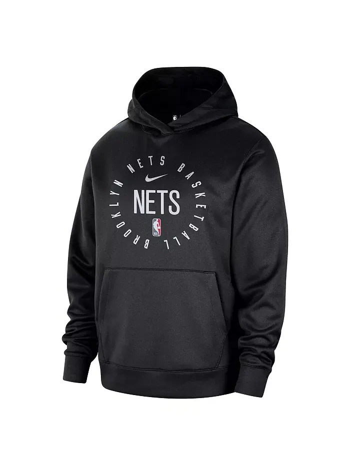 Мужская черная толстовка Brooklyn Nets 2024/25 Spotlight On-Court для тренировок Nike — изображение 2 из 3