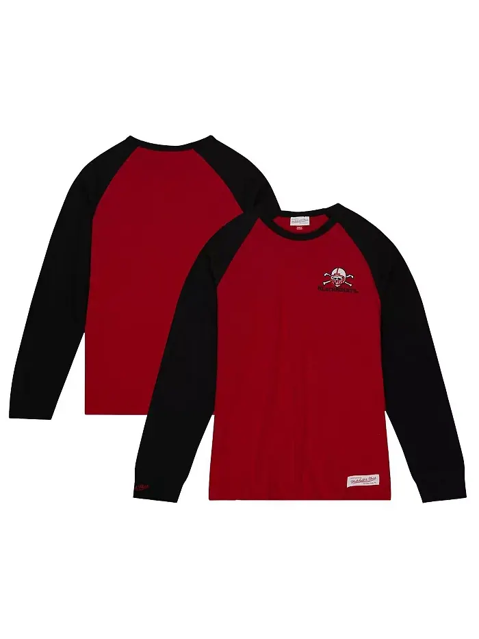 Мужская футболка с длинным рукавом реглан Nebraska Huskers Legendary Slub цвета алый Mitchell & Ness — изображение 1 из 4