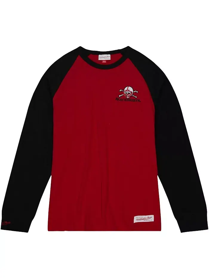 Мужская футболка с длинным рукавом реглан Nebraska Huskers Legendary Slub цвета алый Mitchell & Ness — изображение 3 из 4