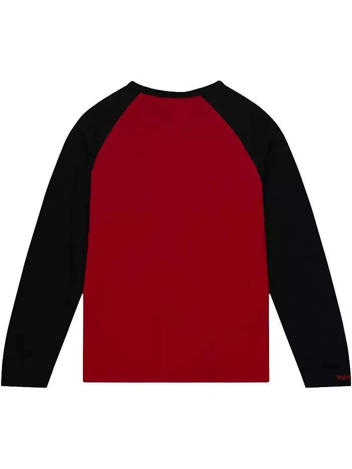 Мужская футболка с длинным рукавом реглан Nebraska Huskers Legendary Slub цвета алый Mitchell & Ness — изображение 4 из 4