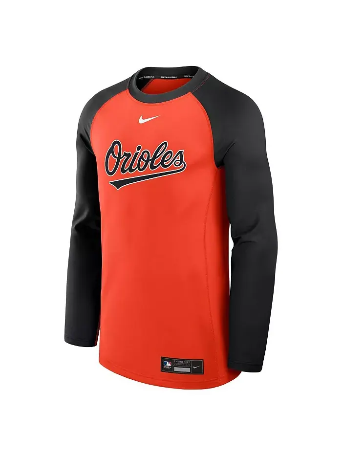Мужская оранжево-черная футболка с длинным рукавом Baltimore Orioles Authentic Collection Game Time — изображение 3 из 3