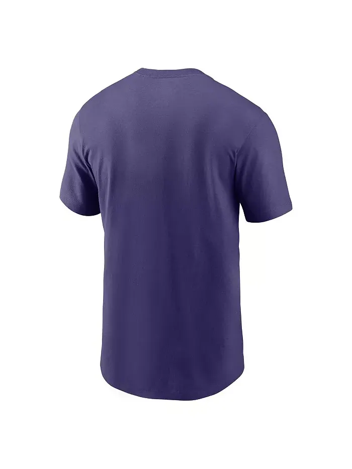 Мужская фиолетовая футболка с логотипом Clemson Tigers Baseball Nike — изображение 2 из 3
