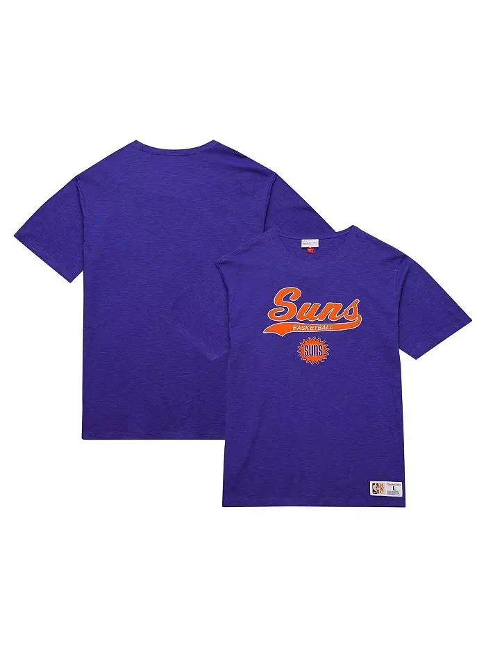 Мужская футболка Phoenix Suns Hardwood Classics с аппликацией из фетра, фиолетовая, из мулине — изображение 1 из 3