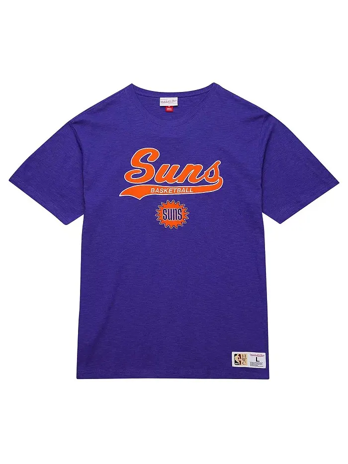 Мужская футболка Phoenix Suns Hardwood Classics с аппликацией из фетра, фиолетовая, из мулине — изображение 3 из 3