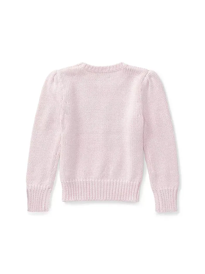 Свитер с круглым вырезом и флагом для малышей и девочек Polo Ralph Lauren — изображение 5 из 5