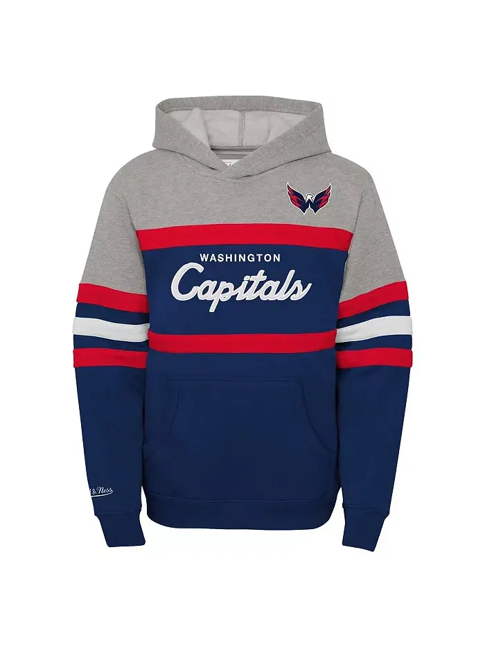 Большая толстовка с капюшоном Washington Capitals Head Coach для мальчиков и девочек в темно-синем — изображение 3 из 3