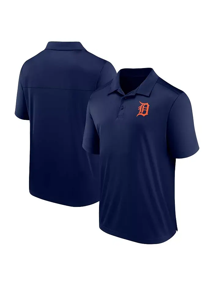 Мужская поло с логотипом Detroit Tigers в синем цвете Fanatics — изображение 1 из 3