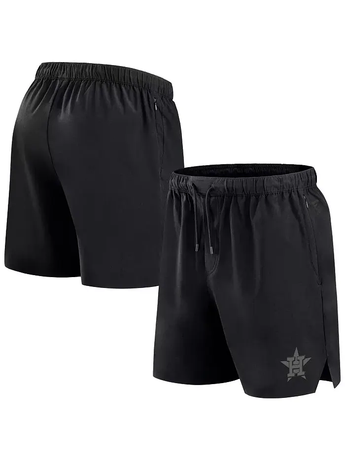 Мужские черные шорты Houston Astros Front Office с плетеным узором Fanatics Signature — изображение 1 из 3