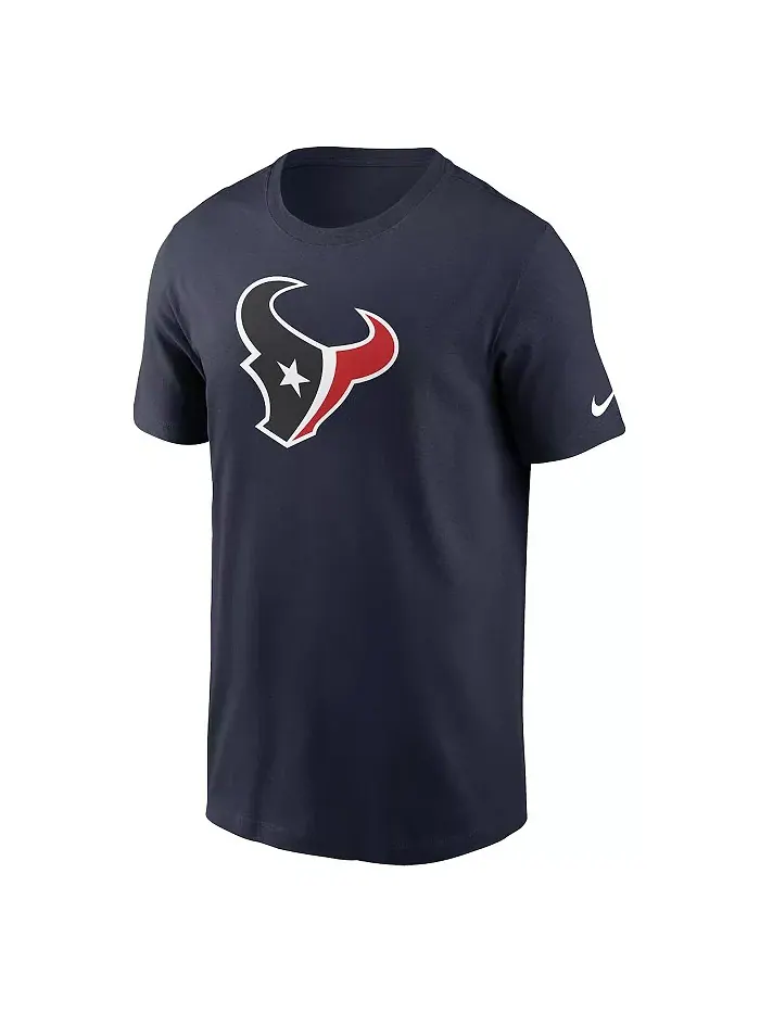 Мужская синяя футболка Houston Texans Rewind Logo Essential Nike — изображение 2 из 3