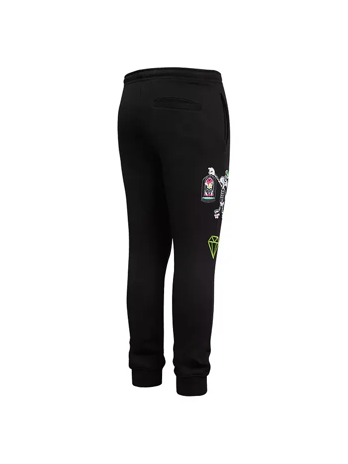 Мужские спортивные брюки Freeze Max черные с принтом Looney Tunes Sylvester '47 Brand — изображение 2 из 4