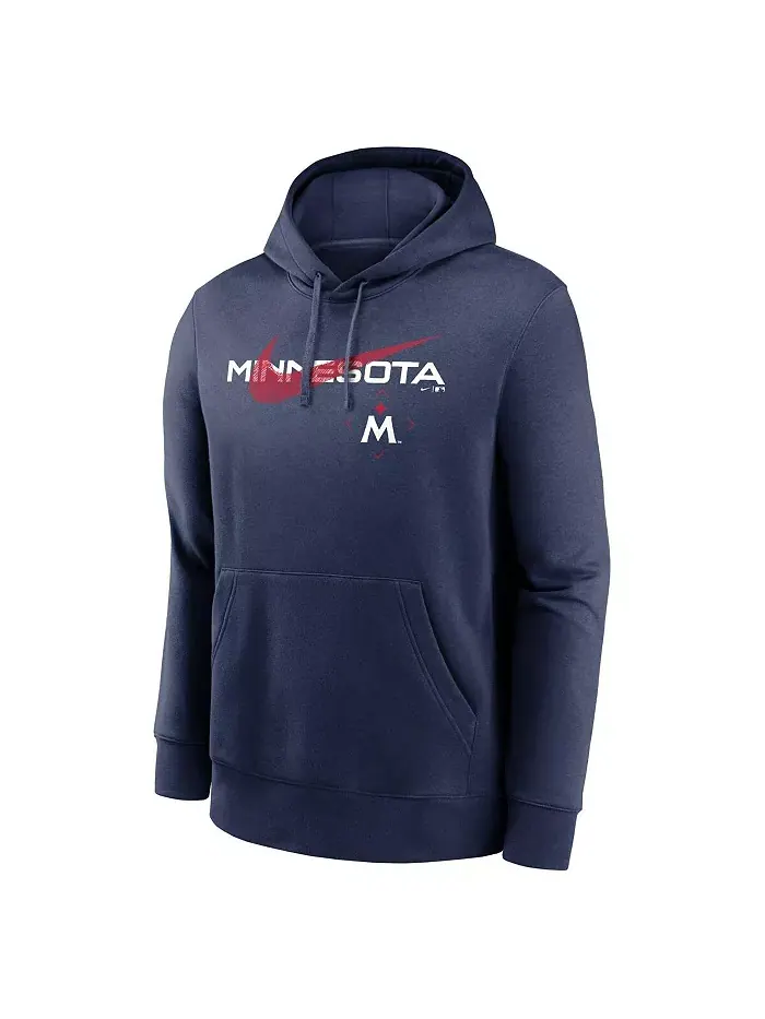 Мужской синий худи Minnesota Twins 2023 Swoosh Neighborhood Nike — изображение 3 из 3
