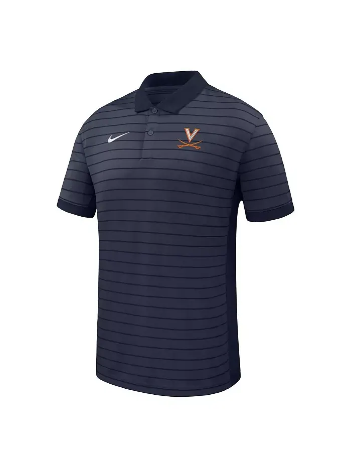 Мужская поло Virginia Cavaliers 2025 Early Season Coaches Sideline Victory Stripe в синем цвете — изображение 2 из 3