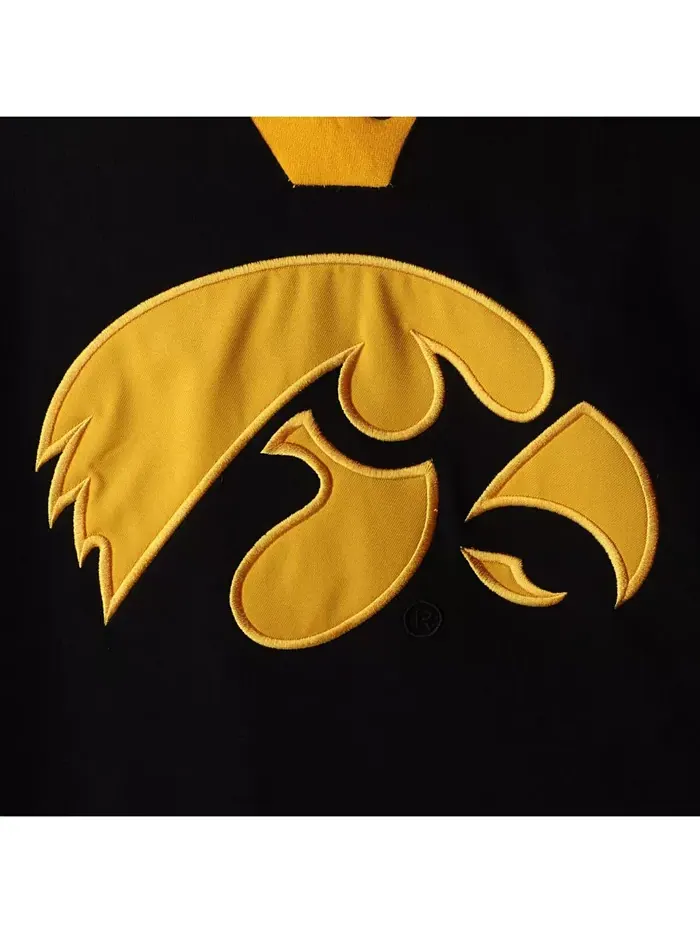 Мужская черная толстовка с капюшоном Iowa Hawkeyes 2.0 на шнурках Colosseum — изображение 4 из 4