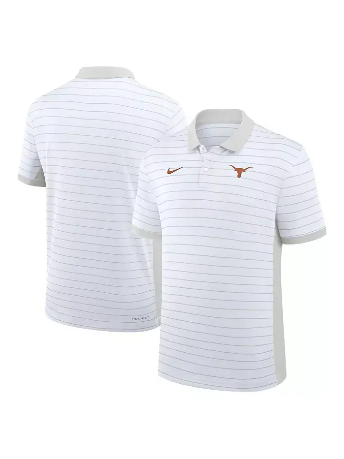 Мужская белая поло с полоской победы Texas Longhorns 2025 Early Season Coaches Sideline в — изображение 1 из 3
