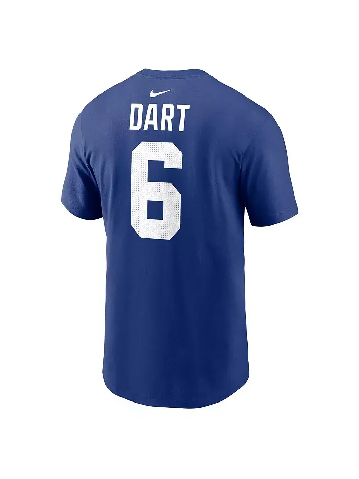 Мужская футболка Jaxson Dart Royal New York Giants с именем и номером Nike — изображение 3 из 3