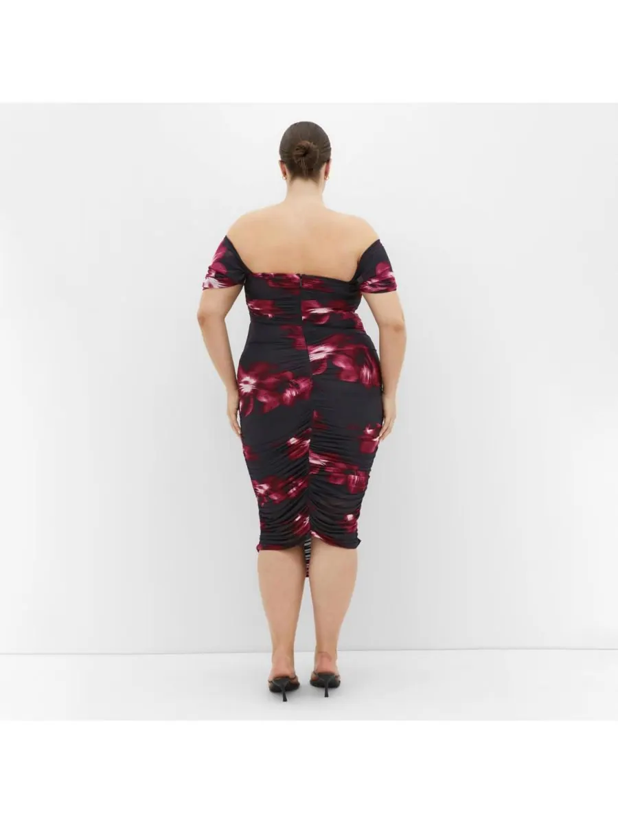 Платье Jazmin с принтом больших размеров CITY CHIC, Cherry floral — изображение 2 из 4