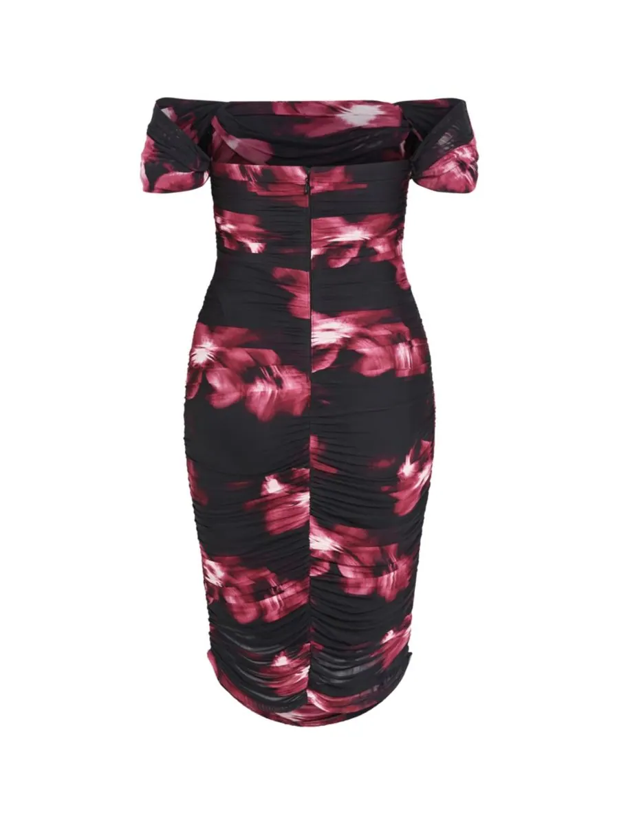 Платье Jazmin с принтом больших размеров CITY CHIC, Cherry floral — изображение 4 из 4