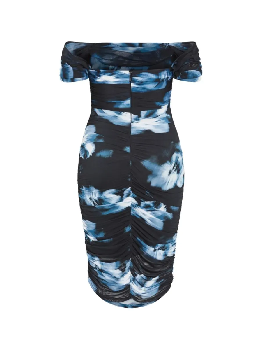 Платье Jazmin с принтом больших размеров CITY CHIC, Teal floral — изображение 4 из 4