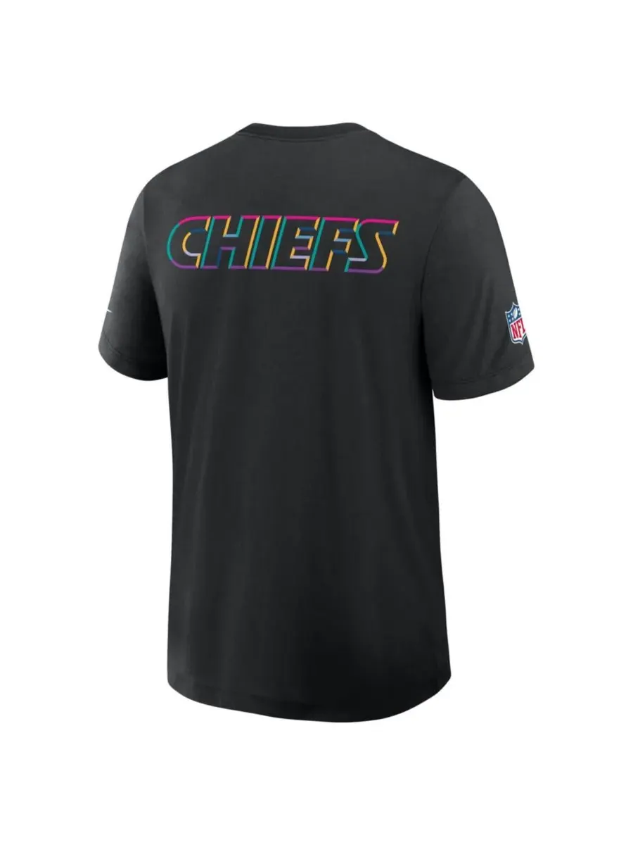 Nike Мужская черная футболка Kansas City Chiefs Tall 2025 NFL Crucial Catch Tri-Blend Dri-FIT — изображение 3 из 3, черный