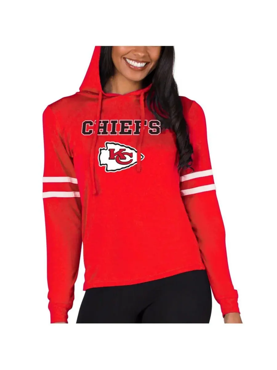 Concepts Sport Женская красная легкая домашняя толстовка с капюшоном Kansas City Chiefs Marathon — изображение 1 из 1