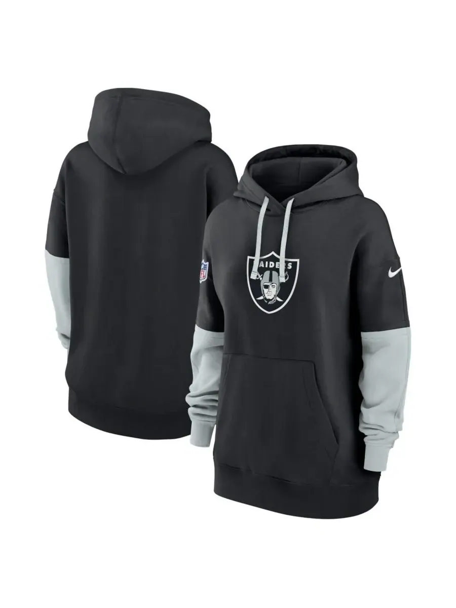 Nike Женская черная толстовка Las Vegas Raiders Sideline Essential — изображение 1 из 3, черный серебристый