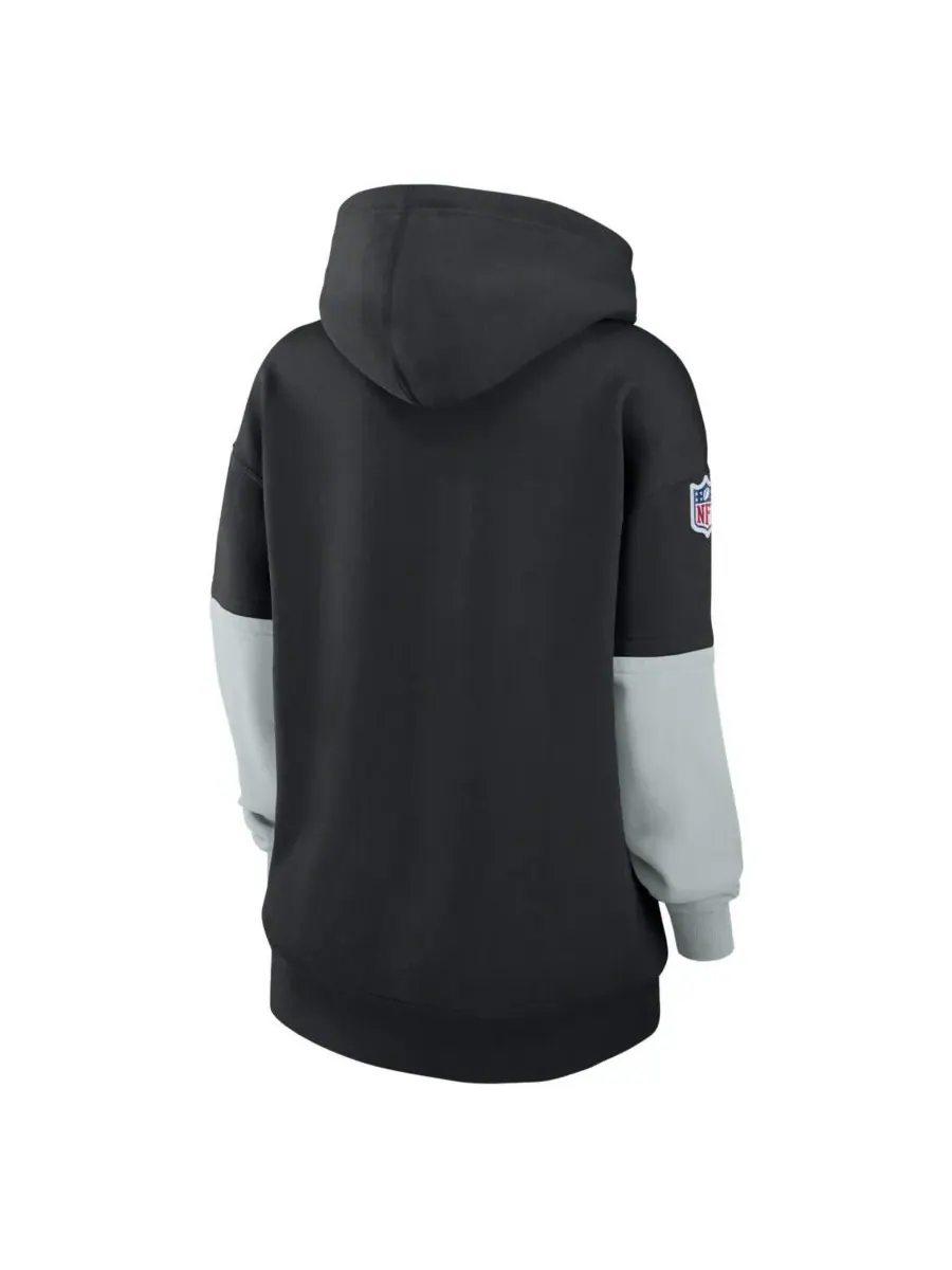 Nike Женская черная толстовка Las Vegas Raiders Sideline Essential — изображение 2 из 3, черный серебристый