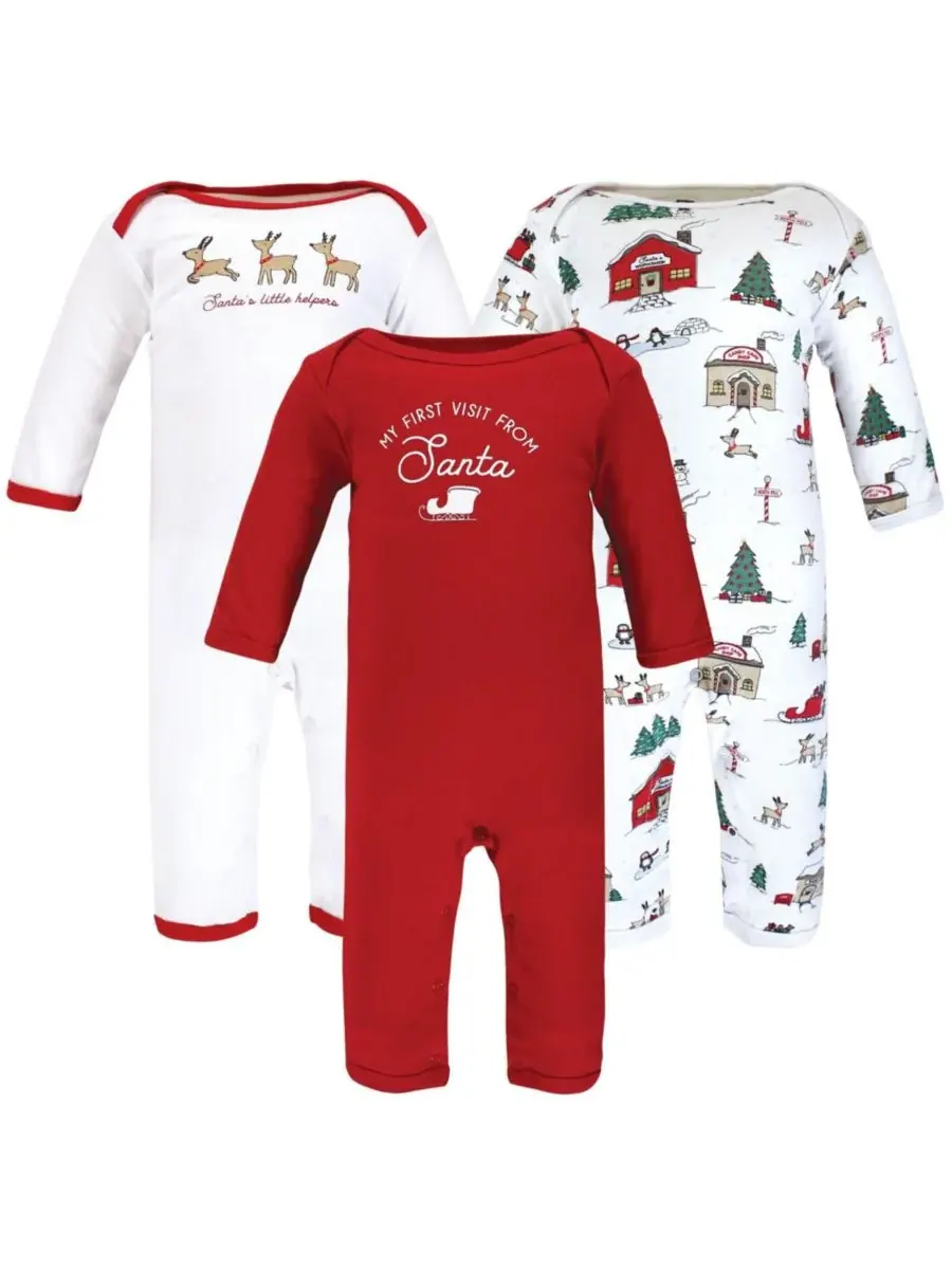 Тройной комплект цельнокроеных костюмов Hudson Baby, North Pole — изображение 1 из 5