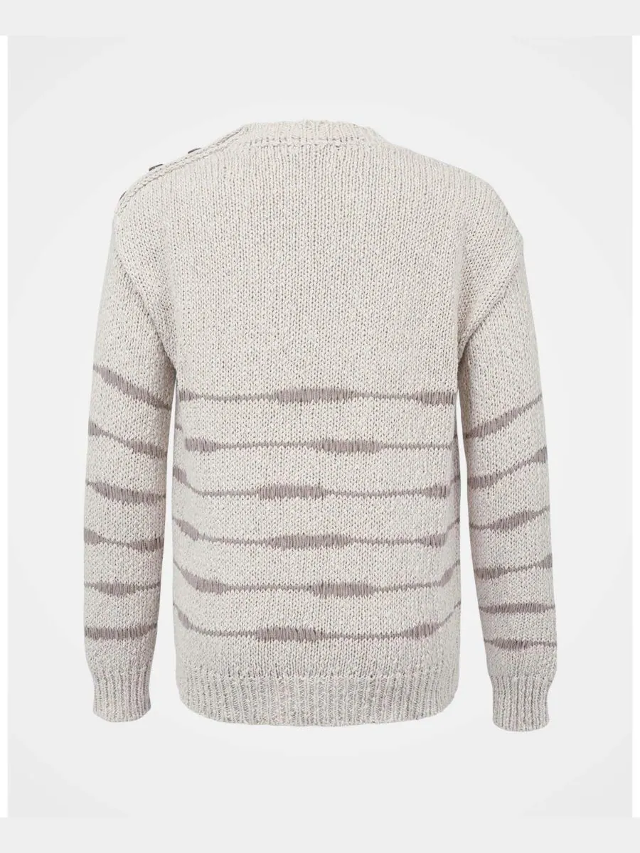Женский бретонский свитер с ажурной вязкой Celtic & Co, Oatmeal taupe — изображение 2 из 7
