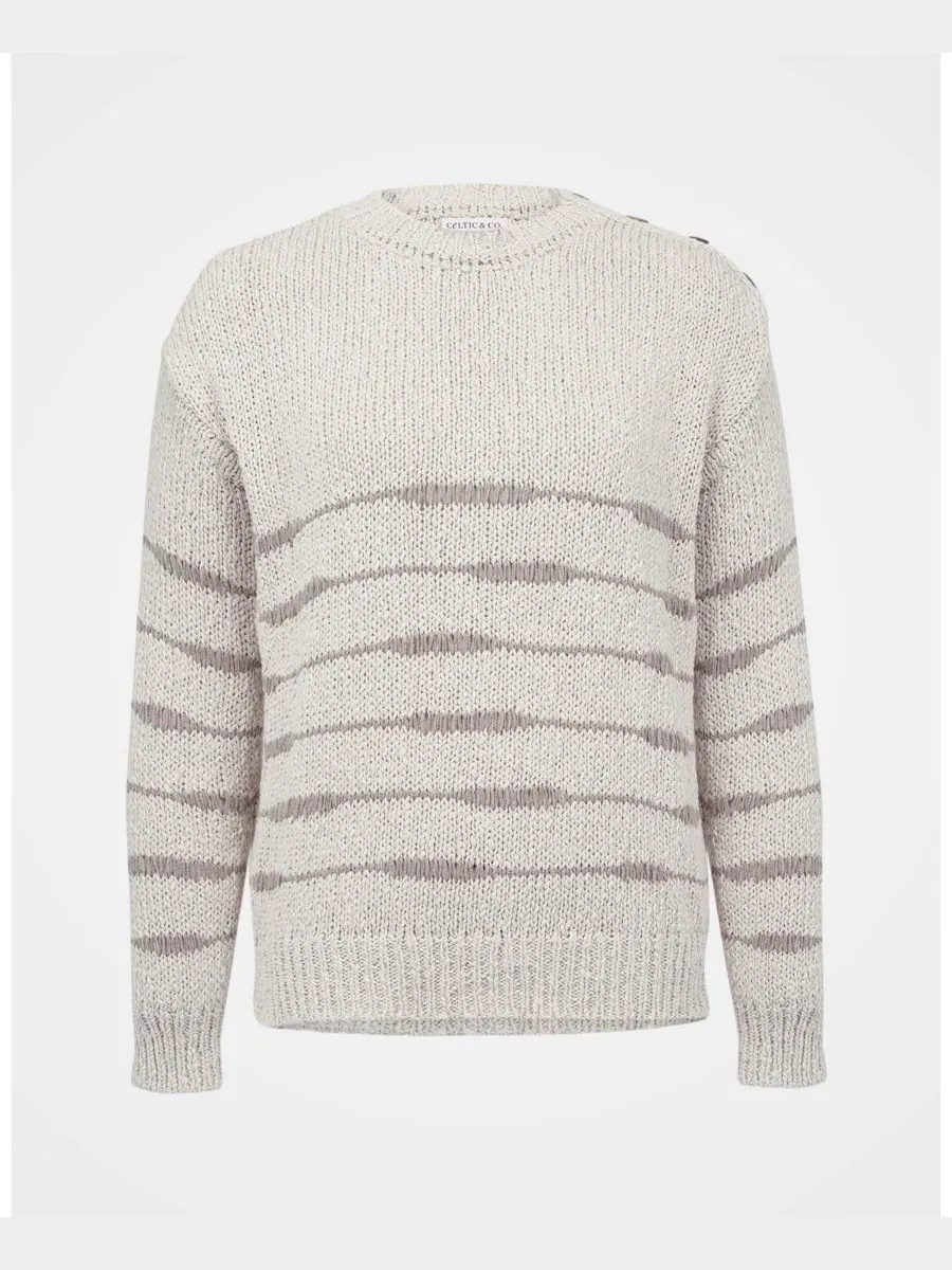 Женский бретонский свитер с ажурной вязкой Celtic & Co, Oatmeal taupe — изображение 3 из 7