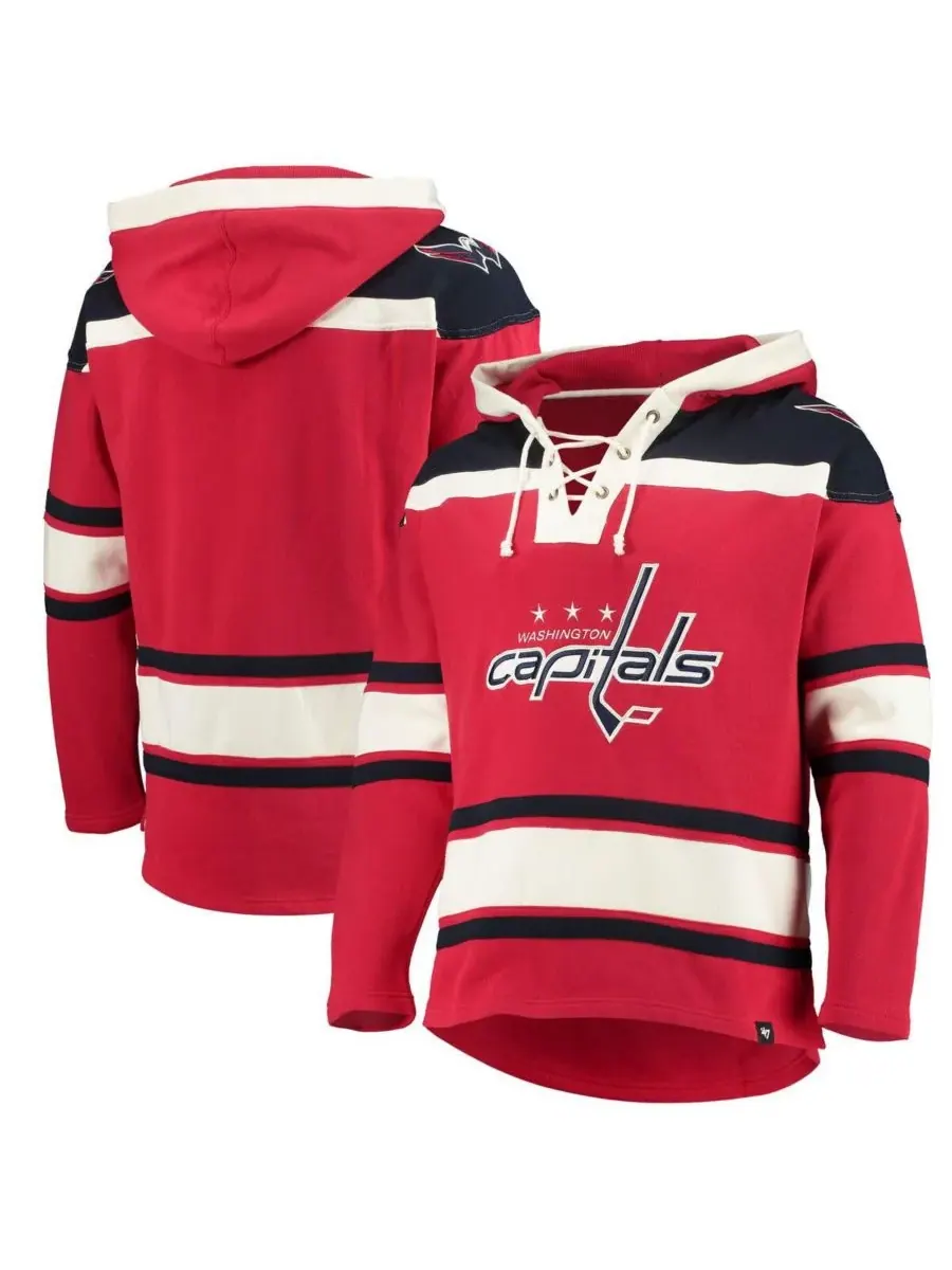 '47 Brand Мужская красная толстовка с капюшоном Washington Capitals Superior Lacer Pullover Hoodie — изображение 1 из 4