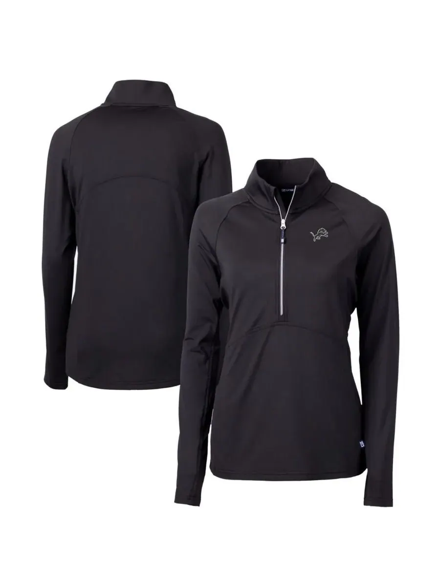 Cutter & Buck Женская черная трикотажная толстовка Detroit Lions Adapt Knit Stretch с — изображение 1 из 3, черный