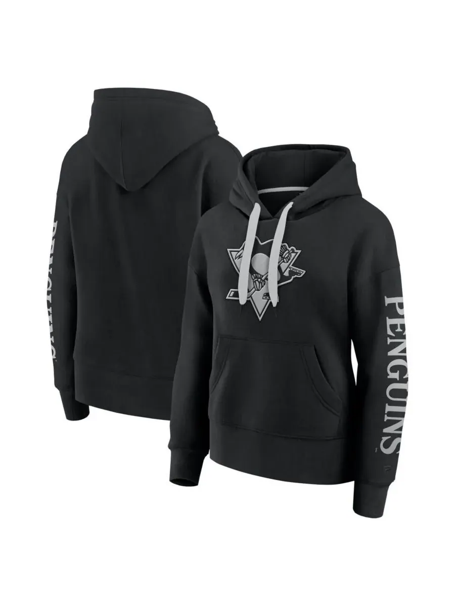 Fanatics Женская черная толстовка с капюшоном Elements Next с символикой команды Pittsburgh Penguins — изображение 1 из 3