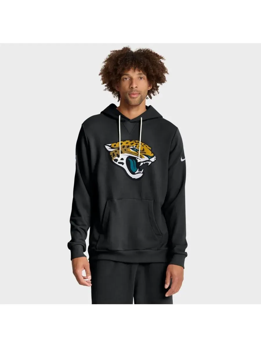 Nike Мужская черная толстовка Jacksonville Jaguars Sideline Standard Issue Initial Home Dri-FIT — изображение 1 из 5, черный