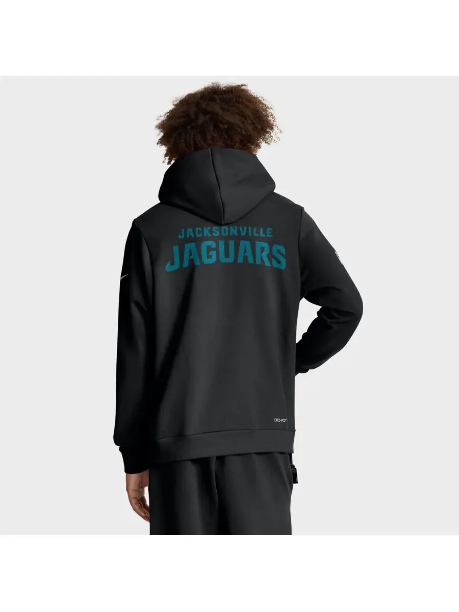 Nike Мужская черная толстовка Jacksonville Jaguars Sideline Standard Issue Initial Home Dri-FIT — изображение 2 из 5, черный