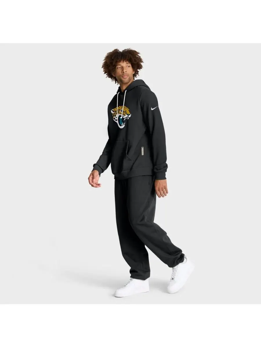 Nike Мужская черная толстовка Jacksonville Jaguars Sideline Standard Issue Initial Home Dri-FIT — изображение 3 из 5, черный