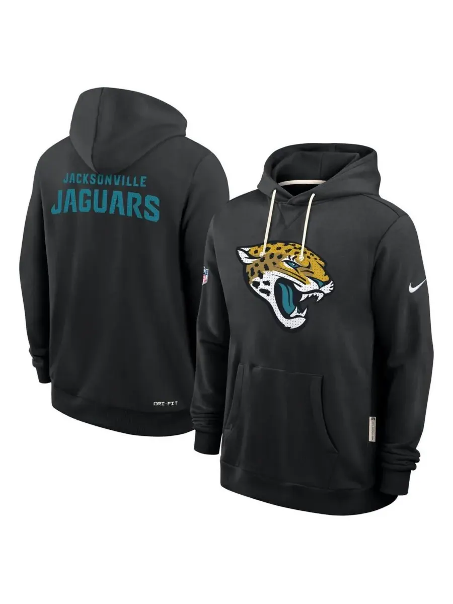 Nike Мужская черная толстовка Jacksonville Jaguars Sideline Standard Issue Initial Home Dri-FIT — изображение 4 из 5, черный
