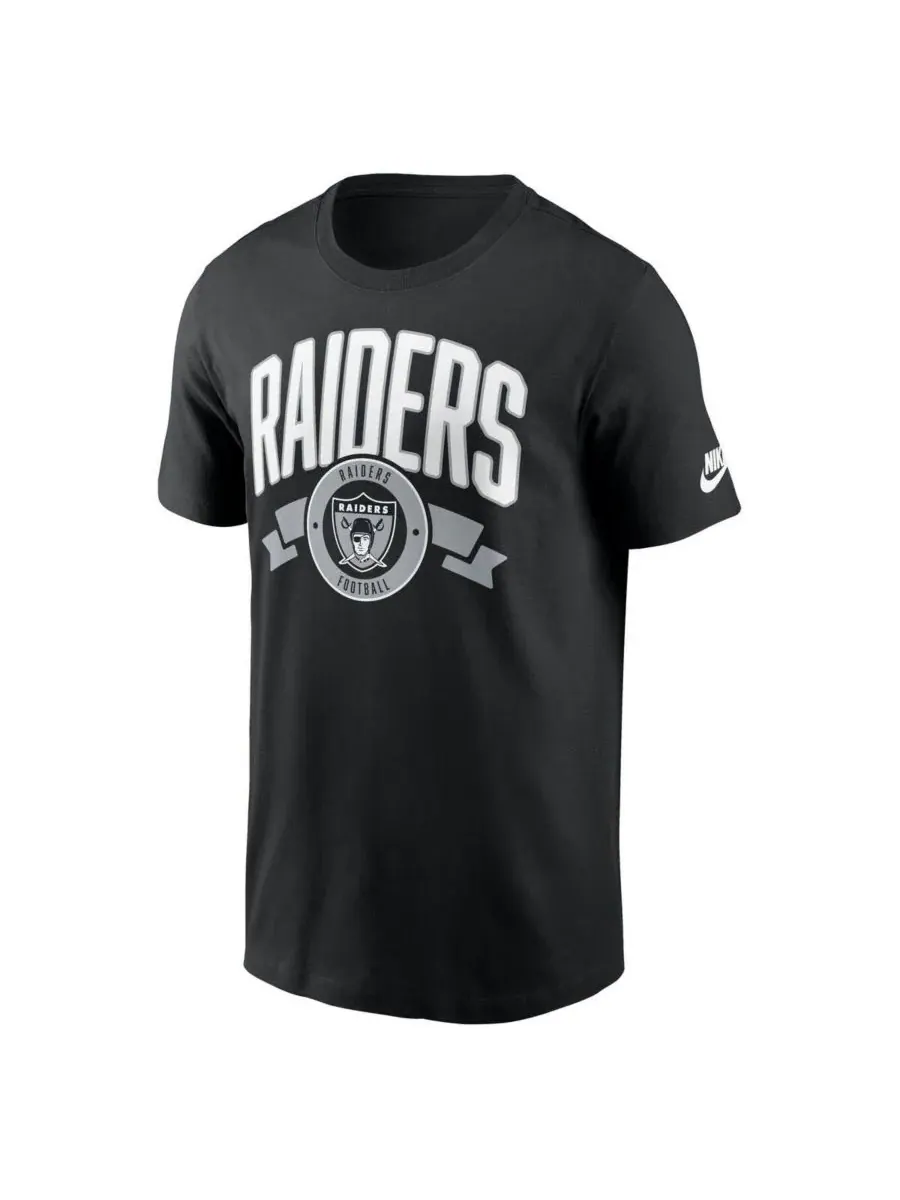 Nike Мужская черная футболка Las Vegas Raiders Rewind с изображением спереди и сзади — изображение 3 из 3, черный