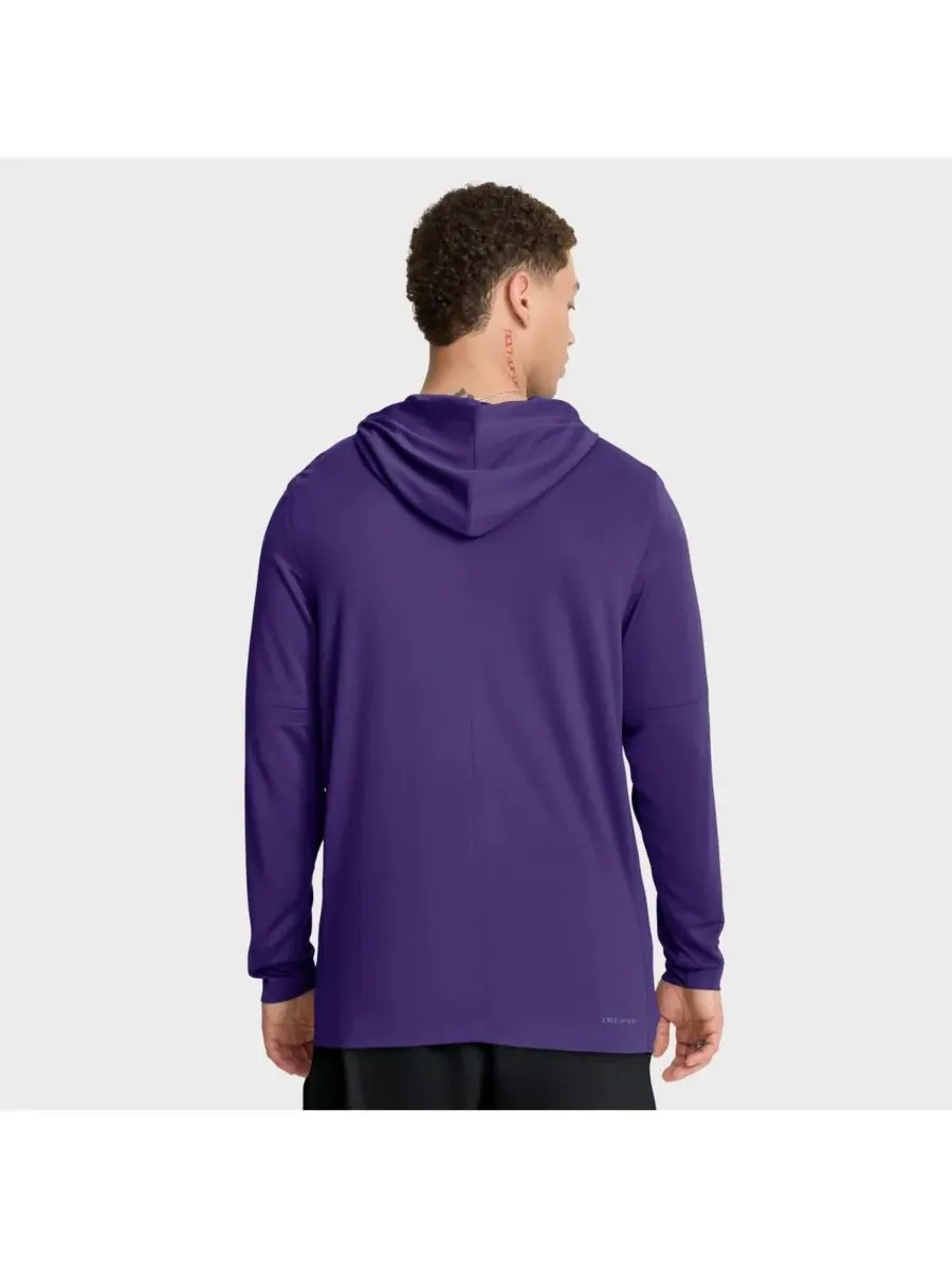Nike Мужская фиолетовая толстовка с длинными рукавами LSU Tigers 2025 Sideline Performance — изображение 2 из 5, фиолетовый
