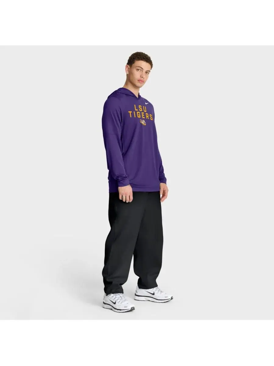Nike Мужская фиолетовая толстовка с длинными рукавами LSU Tigers 2025 Sideline Performance — изображение 3 из 5, фиолетовый