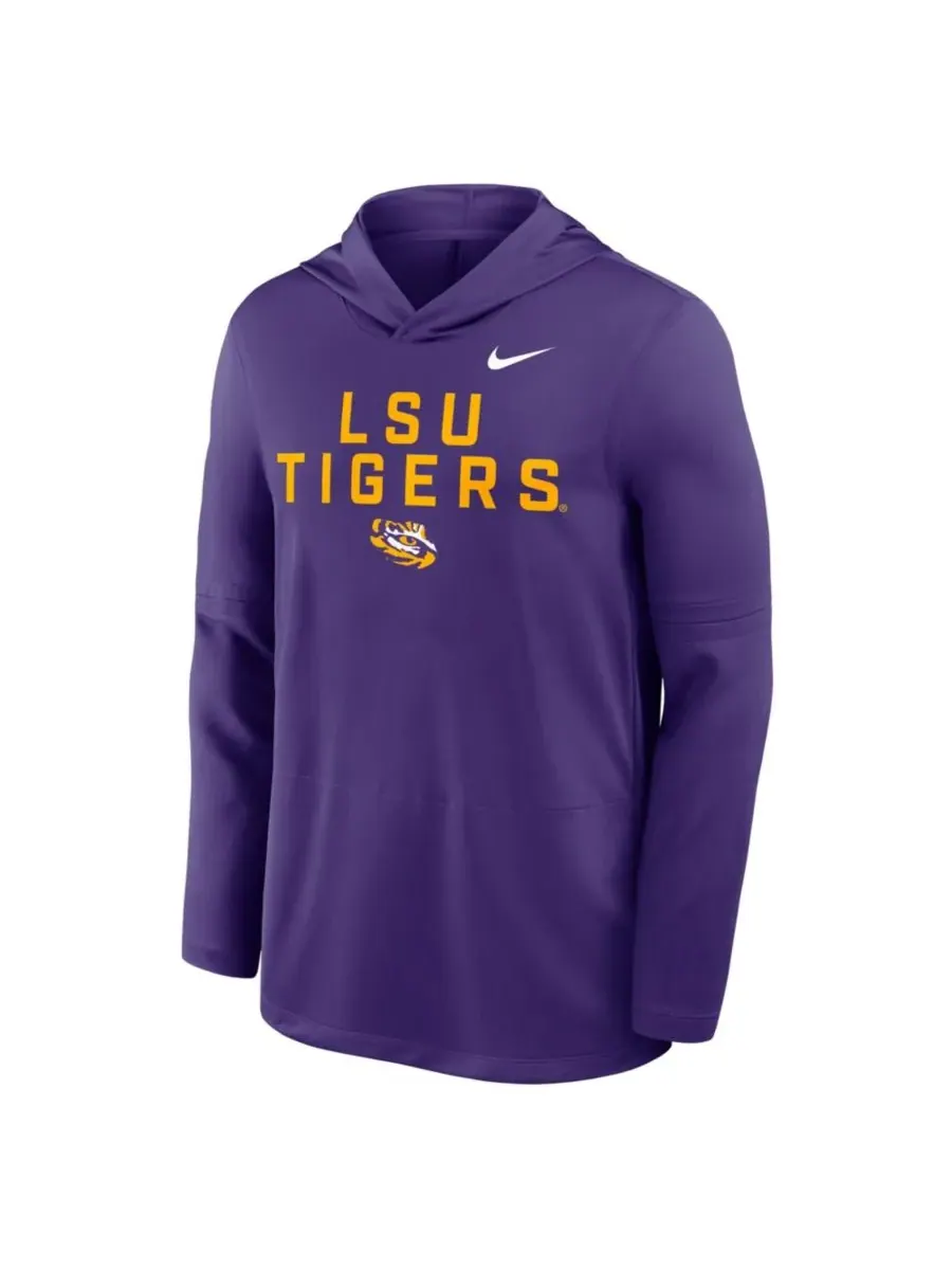Nike Мужская фиолетовая толстовка с длинными рукавами LSU Tigers 2025 Sideline Performance — изображение 5 из 5, фиолетовый