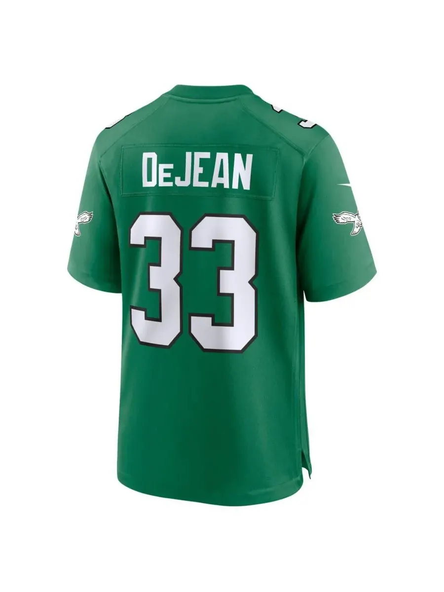 Nike Мужская альтернативная игровая футболка Cooper DeJean Kelly Green Philadelphia Eagles — изображение 3 из 3, зеленый