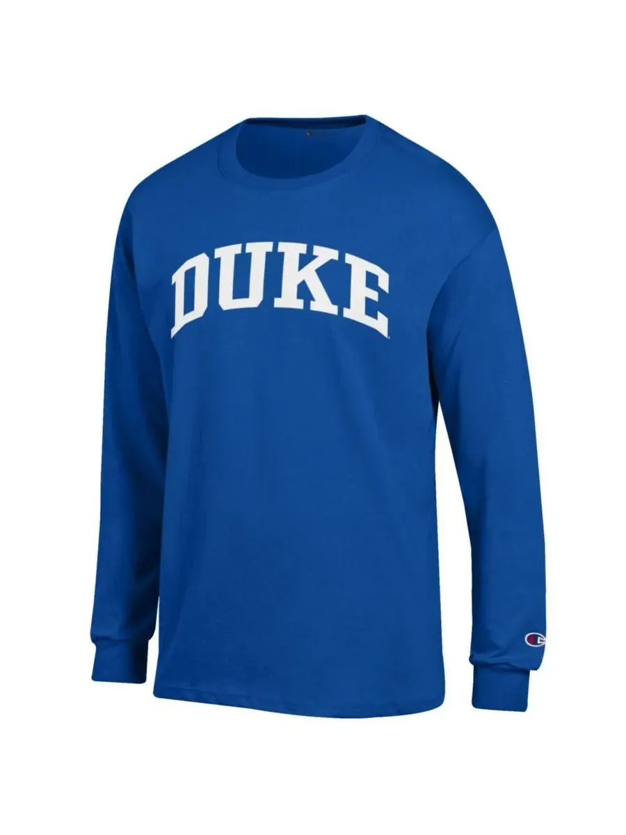 Champion Мужская футболка с длинным рукавом Royal Duke Blue Devils Basic Arch — изображение 3 из 3, королевский