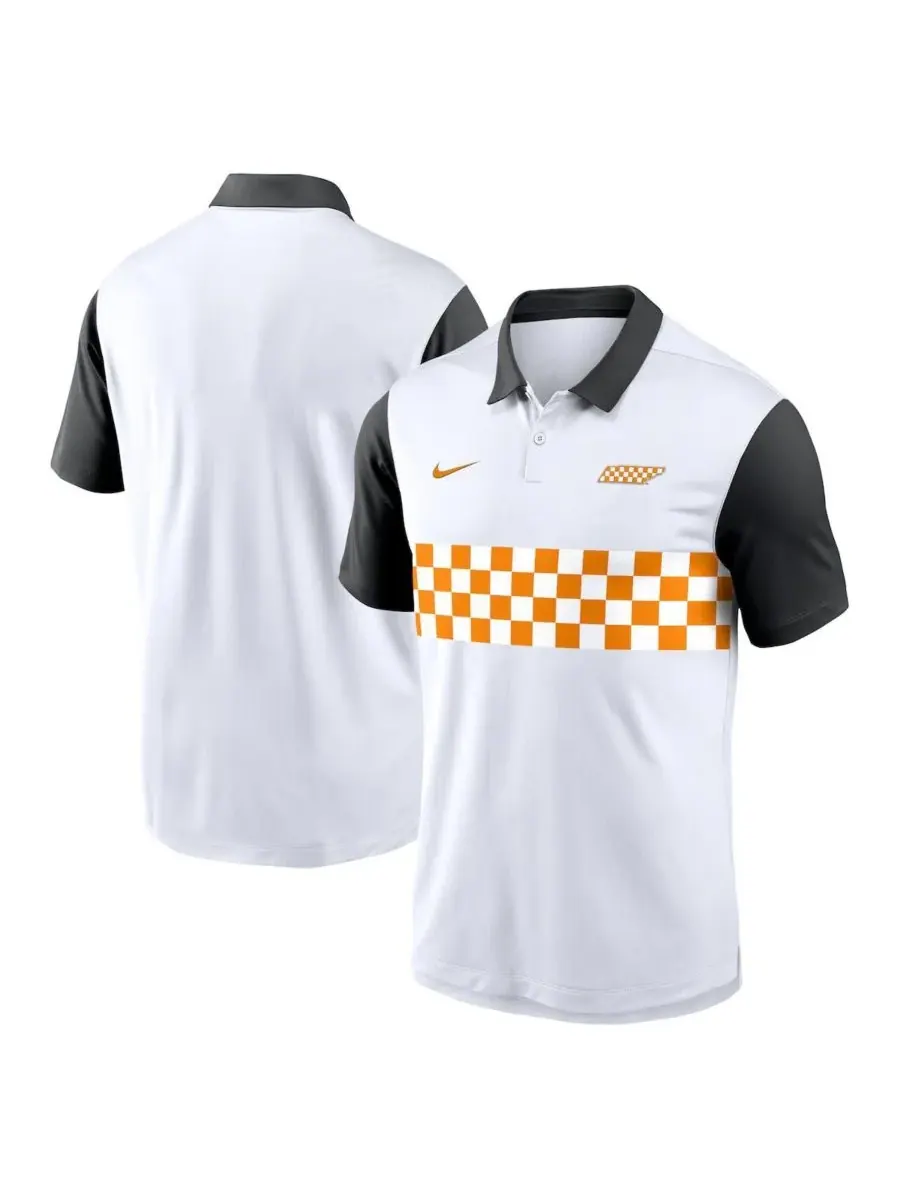 Nike Мужская белая/черная поло-рубашка Tennessee Volunteers Athletic Prep Alt Logo Vapor Performance — изображение 1 из 3